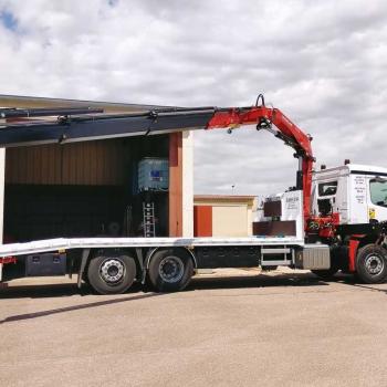 Arrivée de notre Nouveau Camion porteur bras de grue